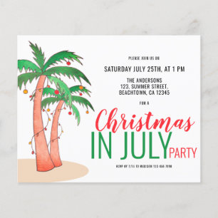 Kerstmis in juli Summer Party Flyer