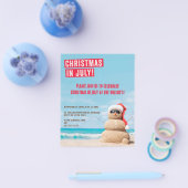 Kerstmis in juli Summer Party Flyer (Enkel)