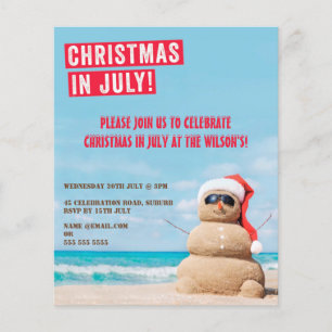 Kerstmis in juli Summer Party Flyer