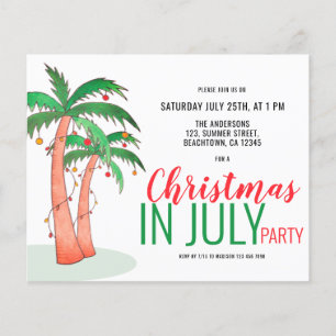 Kerstmis in juli Summer Party Flyer