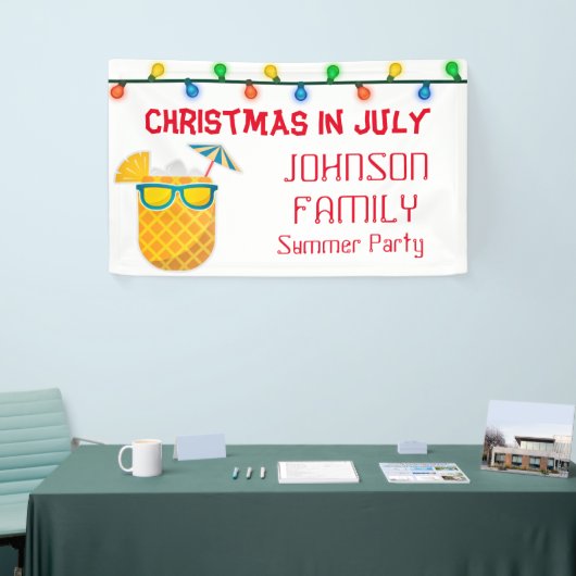 Kerstmis in juli Summer Party Spandoek (Beurs)