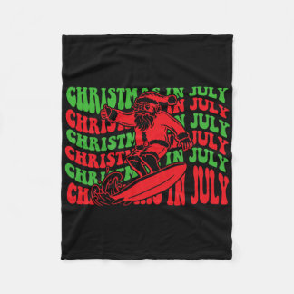 Kerstmis in juli surfen Funny Groovy surfen San Fleece Deken