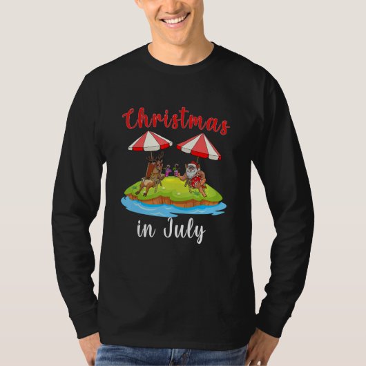 Kerstmis in juli t-shirt (Voorkant)