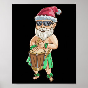 Kerstmis In Juli T-shirt Funny Santa Hawaiaanse Zo Poster