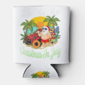 Kerstmis in juli T-shirt Funny Santa Summer Beach Blikjeskoeler (Voorkant)