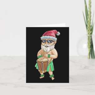 Kerstmis in juli T Shirt Grappig Santa Hawaiian Su Kaart