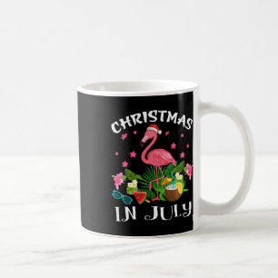Kerstmis in juli T-shirt Roze Flamingo Liefhebber Koffiemok