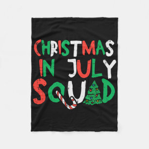 Kerstmis in juli-team Leuke zomer Kerstmis mannen Fleece Deken