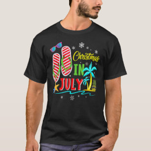 Kerstmis in juli Teenslippers zomervakantie T-shirt