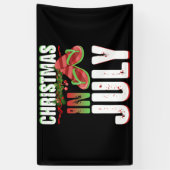 Kerstmis in juli Teenslippers zomervakantiebroodje Spandoek (Verticaal)