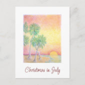 Kerstmis in juli Tropisch strand Feestdagenkaart (Voorkant)