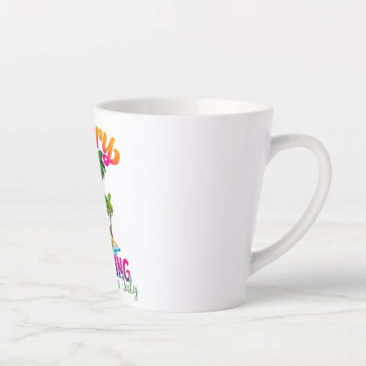 Kerstmis in juli | Tropische Flamingo Latte Mok (Rechts)