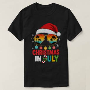 Kerstmis in juli Tropische zomervakantie T-shirt