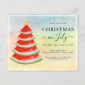 Kerstmis in juli Uitnodiging Watermeloen Flyer (Voorkant)