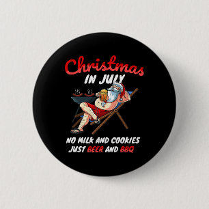 Kerstmis in juli vakantie kerstman Xmas-feest Ronde Button 5,7 Cm