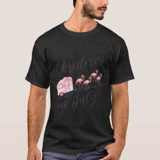 Kerstmis in juli vakantie zonnebril Santa Hat Su T-shirt