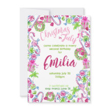 Kerstmis in juli Verjaardag Uitnodiging