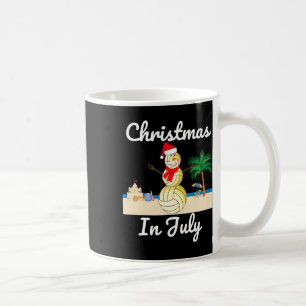 Kerstmis In Juli Volleybyll Sneeuwman Kerstman Hoe Koffiemok