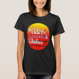 Kerstmis in juli Vrolijk Flocking Kerstmis T-shirt