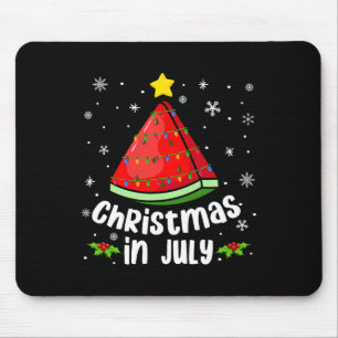 Kerstmis In Juli Watermeloen Grappige Zomer Strand Muismat