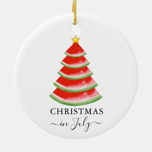 Kerstmis in juli Watermeloen Keramisch Ornament (Achterkant)