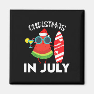 Kerstmis in juli watermeloen Kerstboom zomer  Magneet