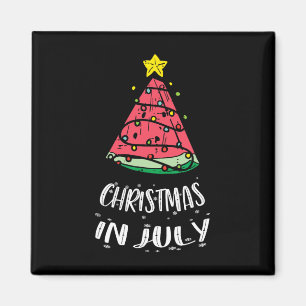 Kerstmis in juli watermeloen Kerstboom Zomer Manne Magneet
