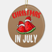 Kerstmis in juli Watermeloen Summer Vacking Keramisch Ornament (Links)
