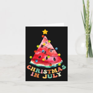Kerstmis In Juli Watermeloen T-shirt Funny Summer Kaart