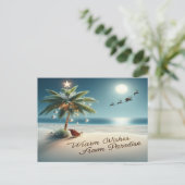 Kerstmis in juli Wensen Feestdagenkaart (Staand voorkant)