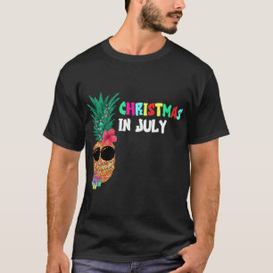 Kerstmis in Juli Xmas Tropische Ananas Fruit Be T-shirt