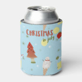 Kerstmis in juli Zomer Koelbox Blikjeskoeler (Blikje Voorkant)