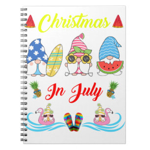 Kerstmis in juli zomer notitieboek
