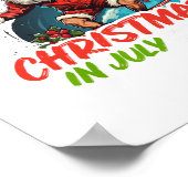 Kerstmis in juli Zomer Sinterklaas Strand Hawaii Poster (Hoek)