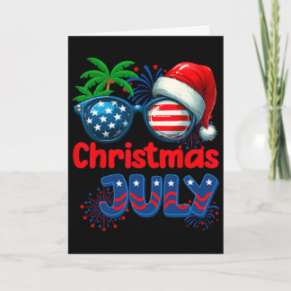 Kerstmis in juli zomer strand hawaii kerstman usa  kaart