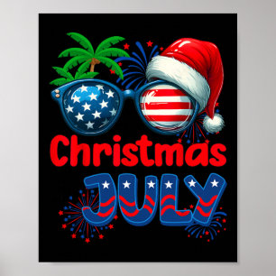 Kerstmis in juli zomer strand hawaii kerstman VS Poster