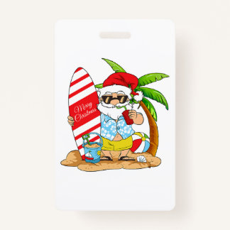 Kerstmis in juli Zomer Strand Vakantie T-shirt Badge