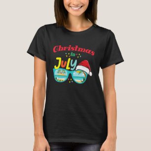 Kerstmis In Juli Zomer Vakantie Zonnebril Met T-shirt