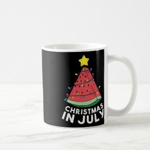 Kerstmis in juli zomer watermeloen Kerstboom Manne Koffiemok