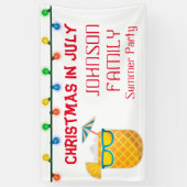 Kerstmis in juli zomerfeest spandoek (Verticaal)