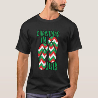 Kerstmis in juli Zomersandalen Xmas Beach Surf T-shirt