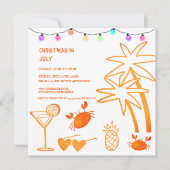 Kerstmis in juli zomervakantie kaart (Voorkant)