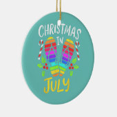 Kerstmis in juli zomervakantie keramisch ornament (Rechts)