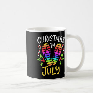 Kerstmis in juli zomervakantie koffiemok