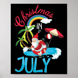 Kerstmis in juli zomervakantie poster
