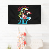 Kerstmis in juli zomervakantie spandoek (Insitu)