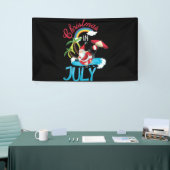Kerstmis in juli zomervakantie spandoek (Beurs)