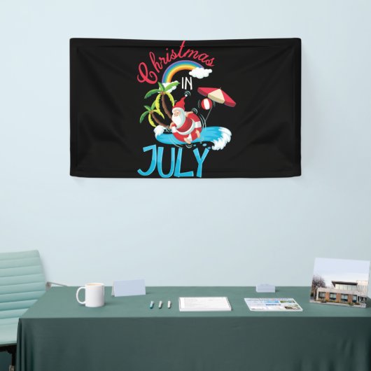 Kerstmis in juli zomervakantie spandoek (Beurs)