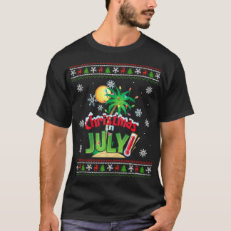 Kerstmis in juli zomervakantie t-shirt