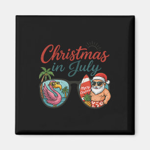 Kerstmis in juli Zonnebril Santa Flamingo Zomer Va Magneet
